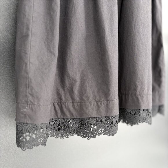 Zara Women's Boho Puff Sleeve Mini Dress XS Black Lace Hem Bohemian Party LBD - Picture 3 of 10